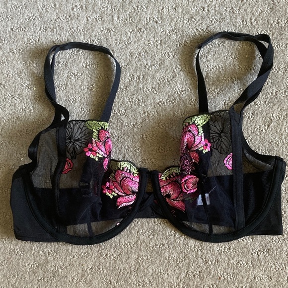 ADORE ME Jayda embroidered unlined bra, 34DD. - Picture 2 of 10